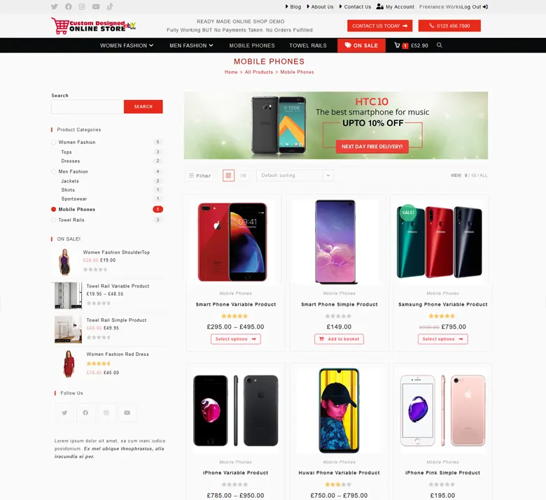 ready made online shop offer