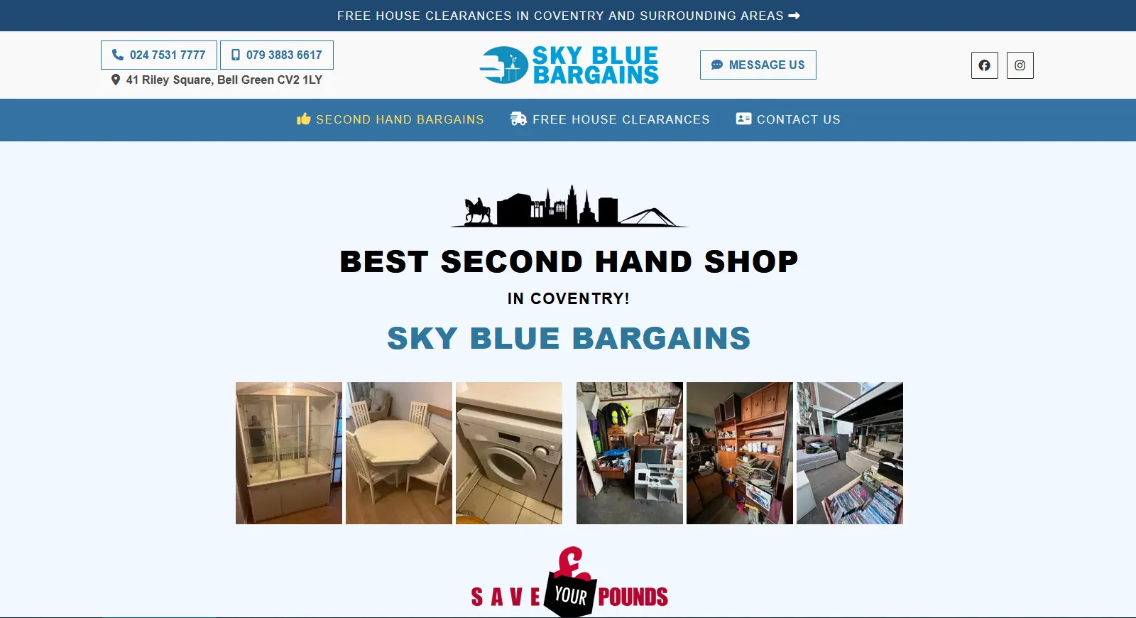 sky blue bargains