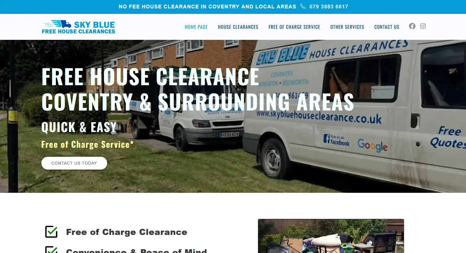 sky blue house clearances